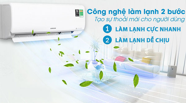 chế độ làm lạnh nhanh 2 bướ trên máy lạnh Samsung